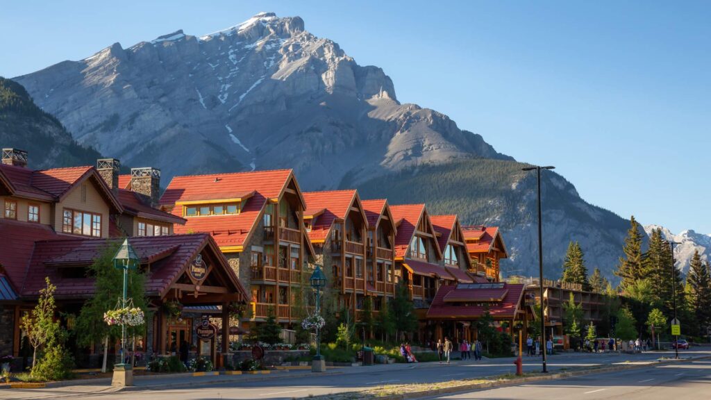 Downtown Banff Mountain