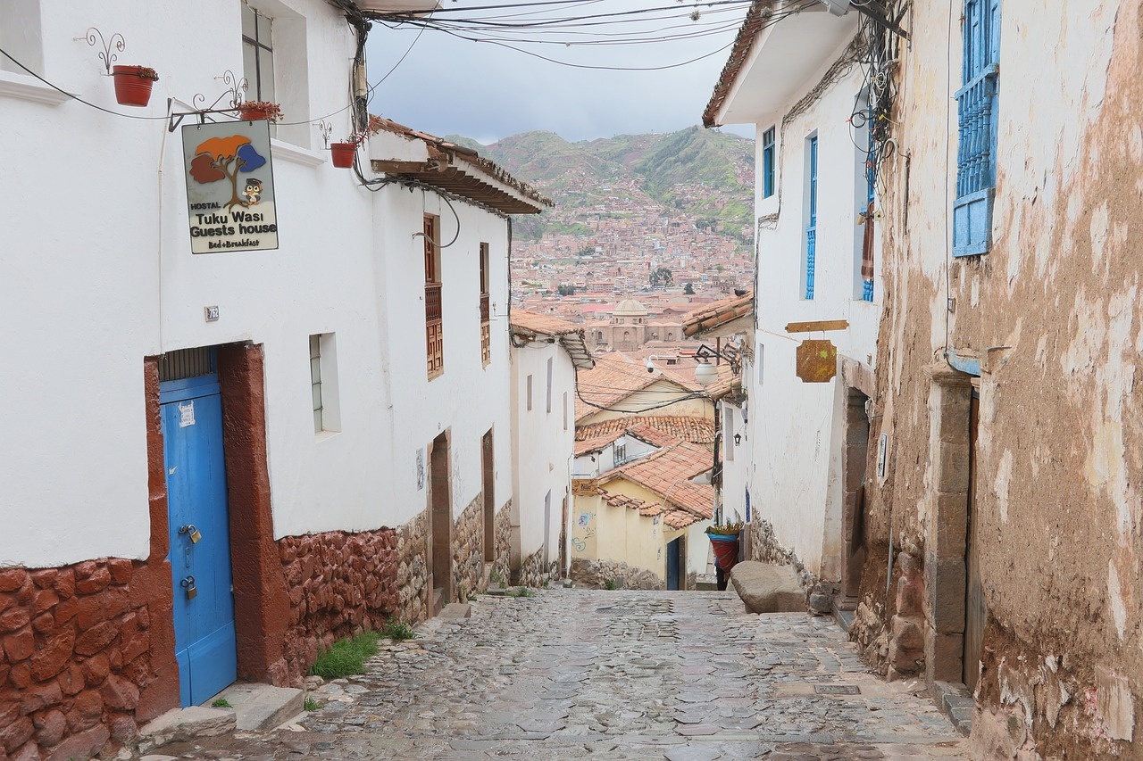 buildings, houses, hill, street, corridor, pathway, colonial, tourism, travel, peru, cusco, cusco, cusco, cusco, cusco, cusco