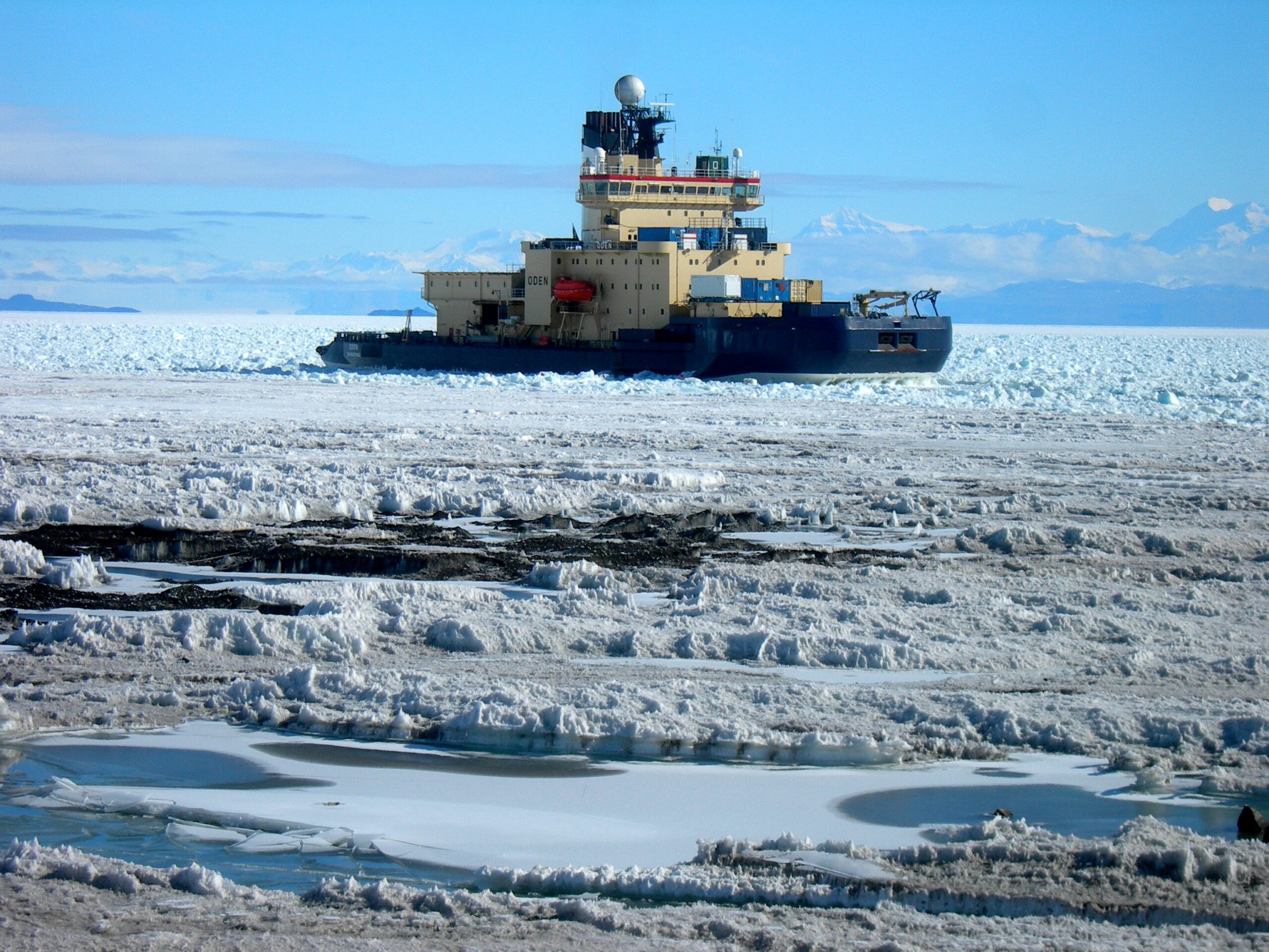 Antarctice Oden the icebreaker.