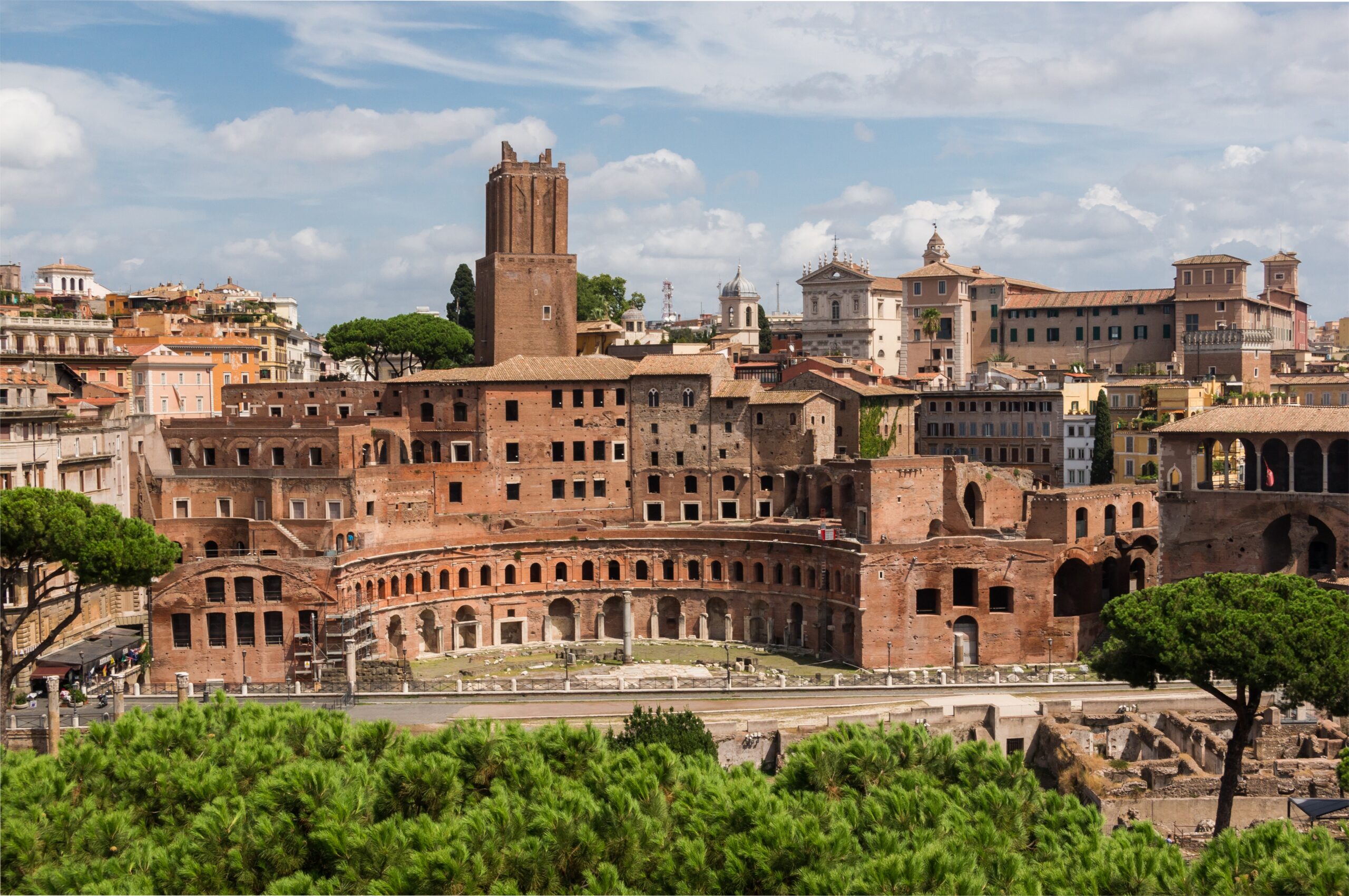 View of the Trajan's market, Fori Imperiali, Rome, Italy.