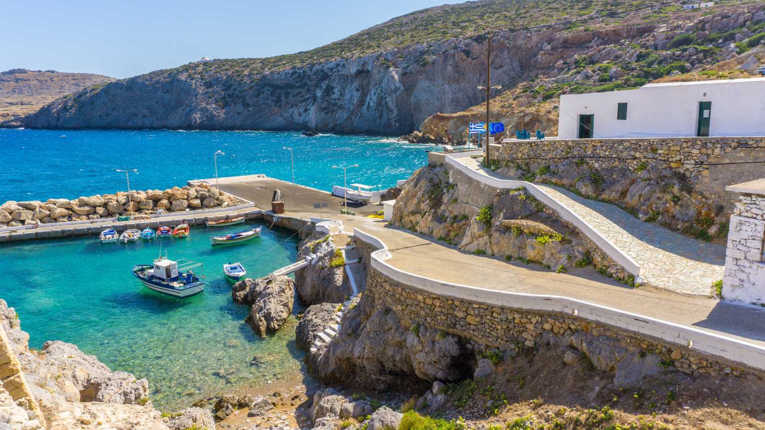 Greece Antikythera boats water