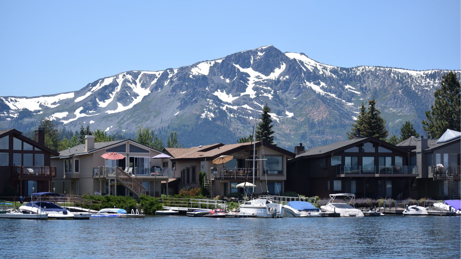 houses on lake mountains tahoe