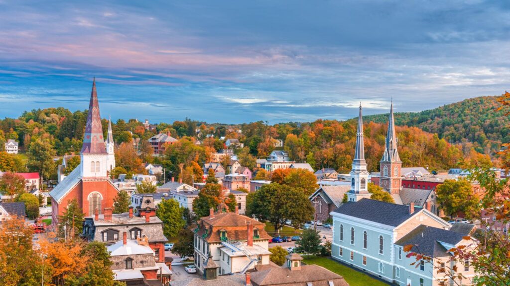 Stowe Vermont Aerial View